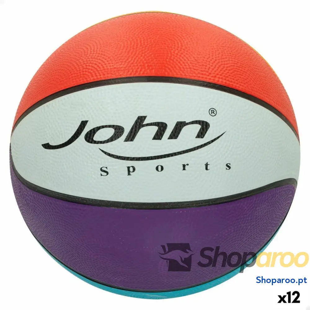 Bola de Basquetebol John Sports Rainbow 7 Ø 24 cm 12 Unidades