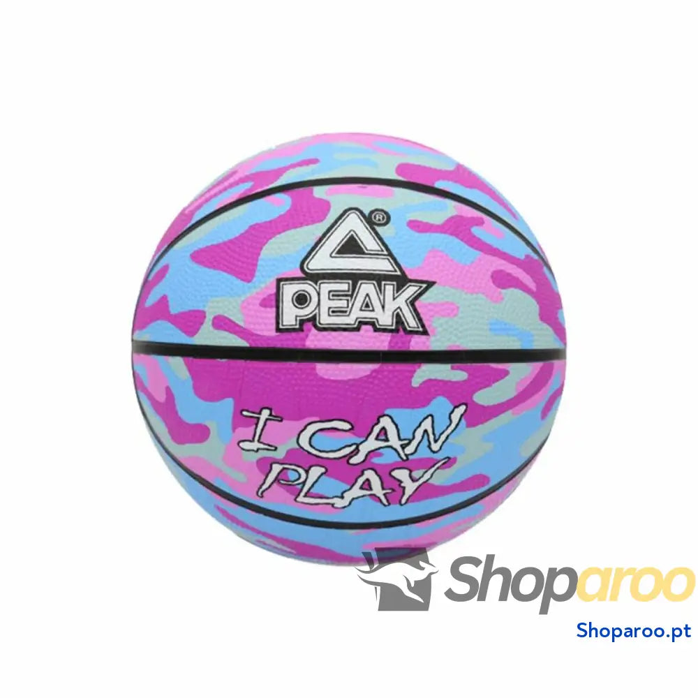 Bola de Basquetebol Peak Peak Camo Ball Azul Rosa Claro (Tamanho 5)