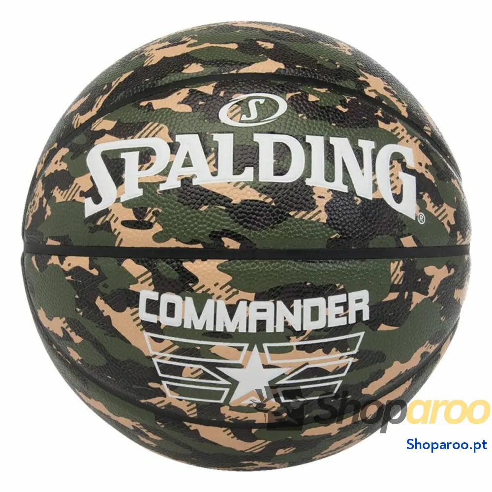 Bola de Basquetebol Spalding Commander Camo Verde Azeitona 7 Sintético (Tamanho 7)