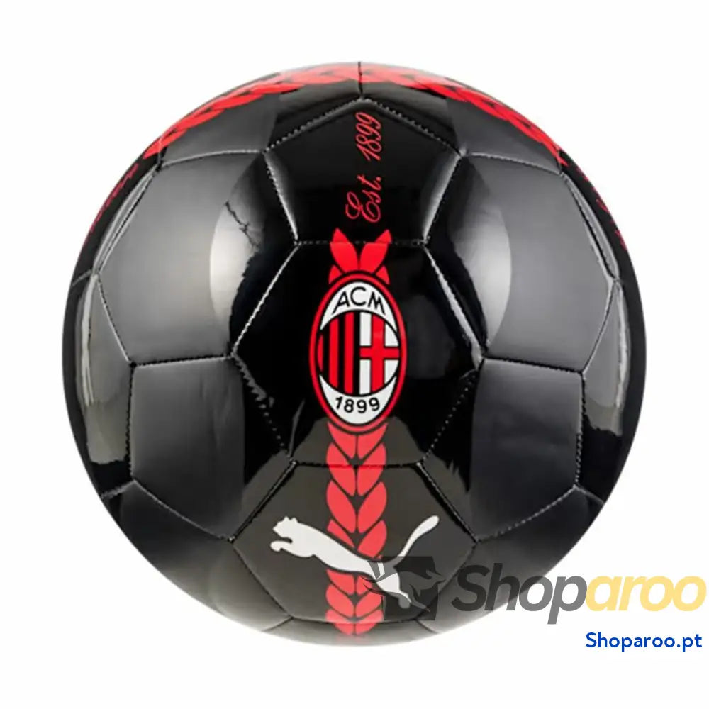 Bola de Futebol Puma AC Milan Prematch Ball Preto Tamanho 5