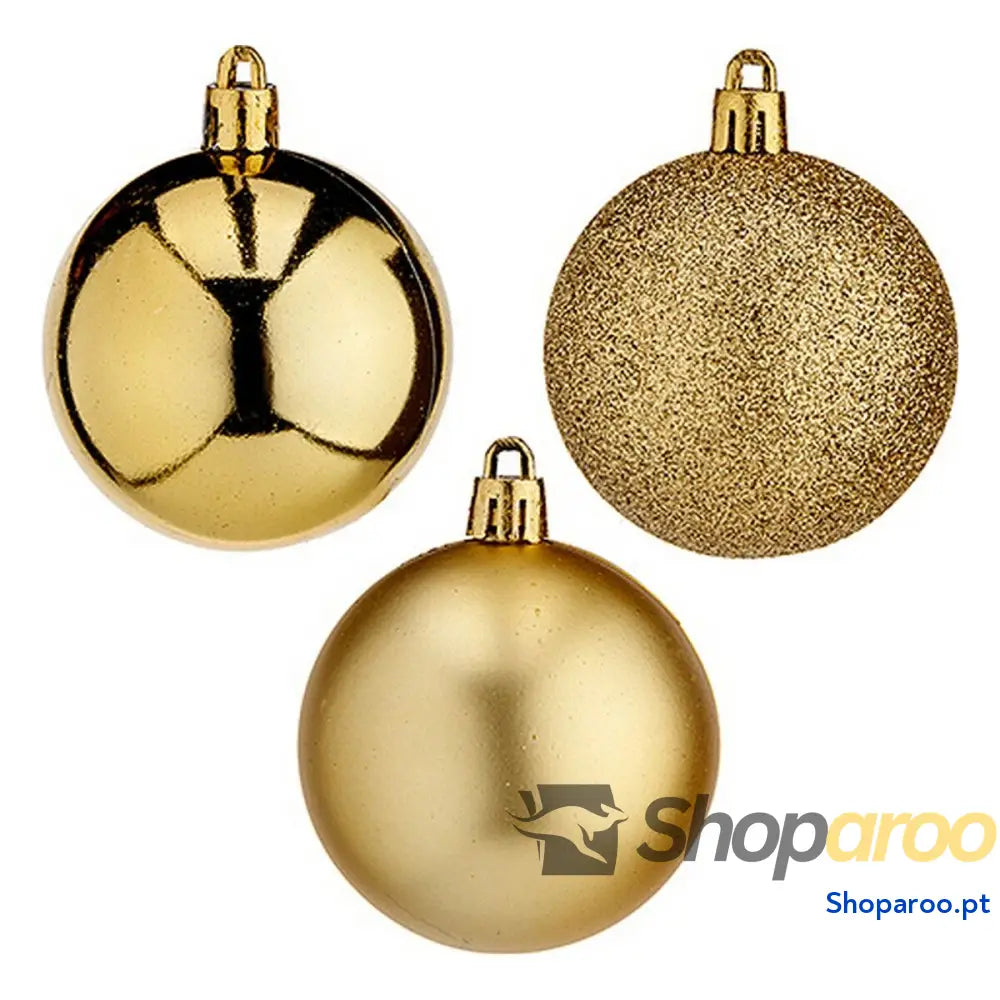 Bola de Natal 20 Unidades Ø 6 cm Dourado Plástico