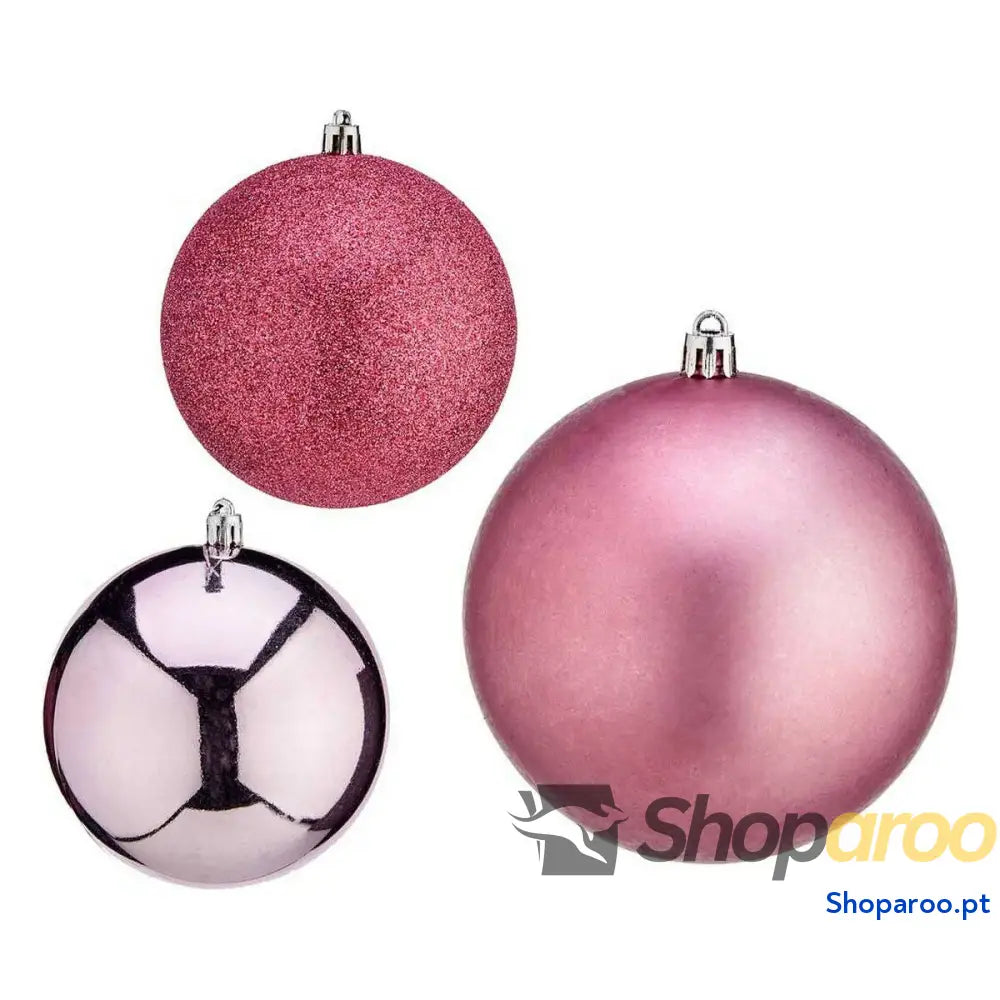 Bola de Natal Krist + 00787 Cor Rosa Plástico Ø 10 cm 6 Unidades