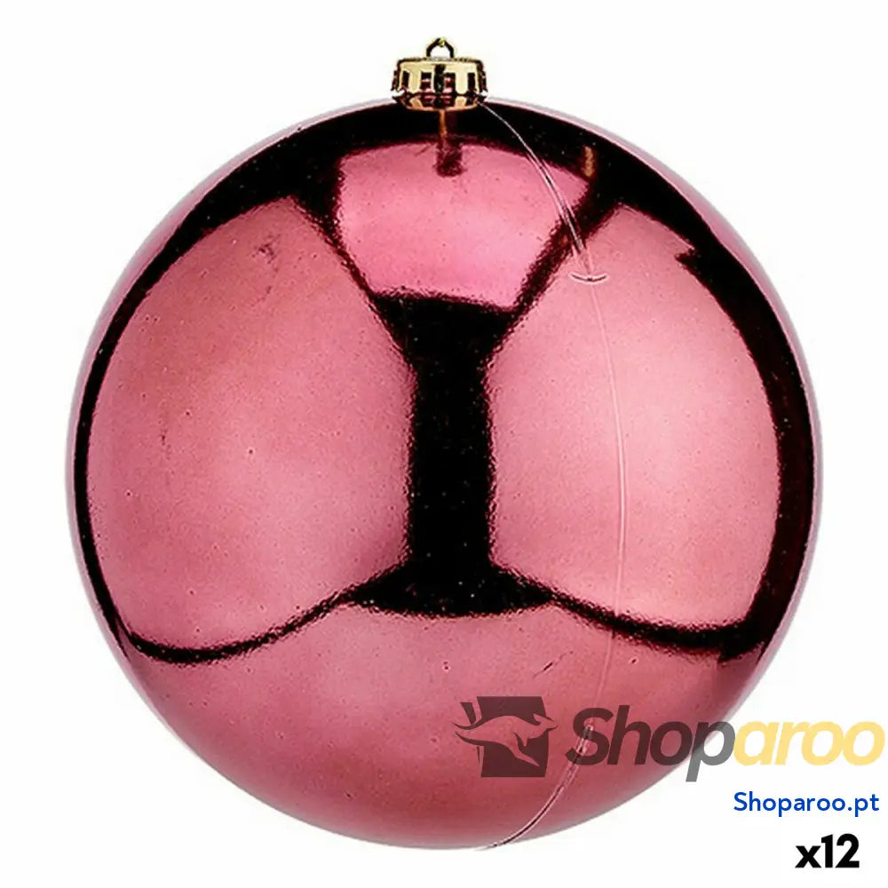 Bola de Natal Krist + 00843 Cor Rosa Plástico (12 Unidades)