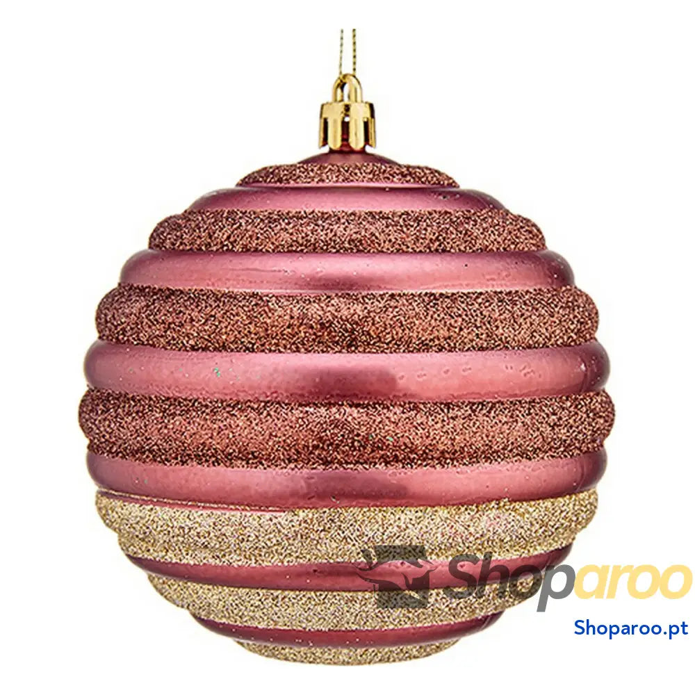 Bola de Natal Krist + 00872 Cor Rosa Plástico Ø 10 cm 6 Unidades
