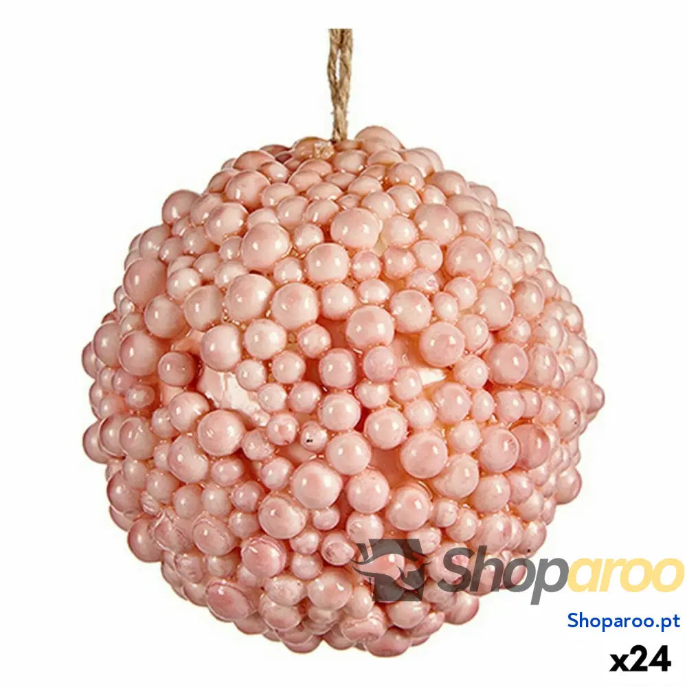 Bola de Natal Krist + 19A24330 Cor Rosa Plástico (24 Unidades)