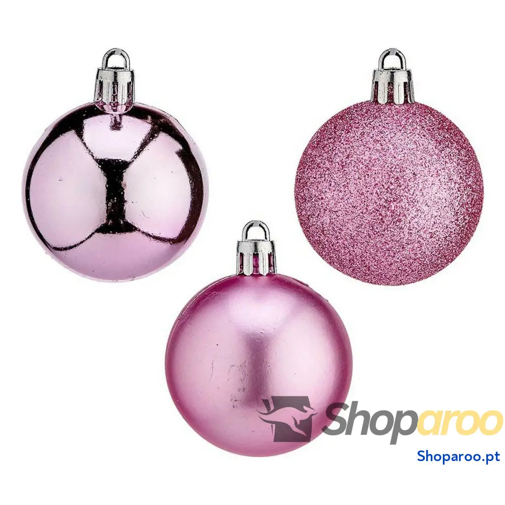 Bola de Natal Ø 5 cm Cor Rosa Plástico 12 x 26,5