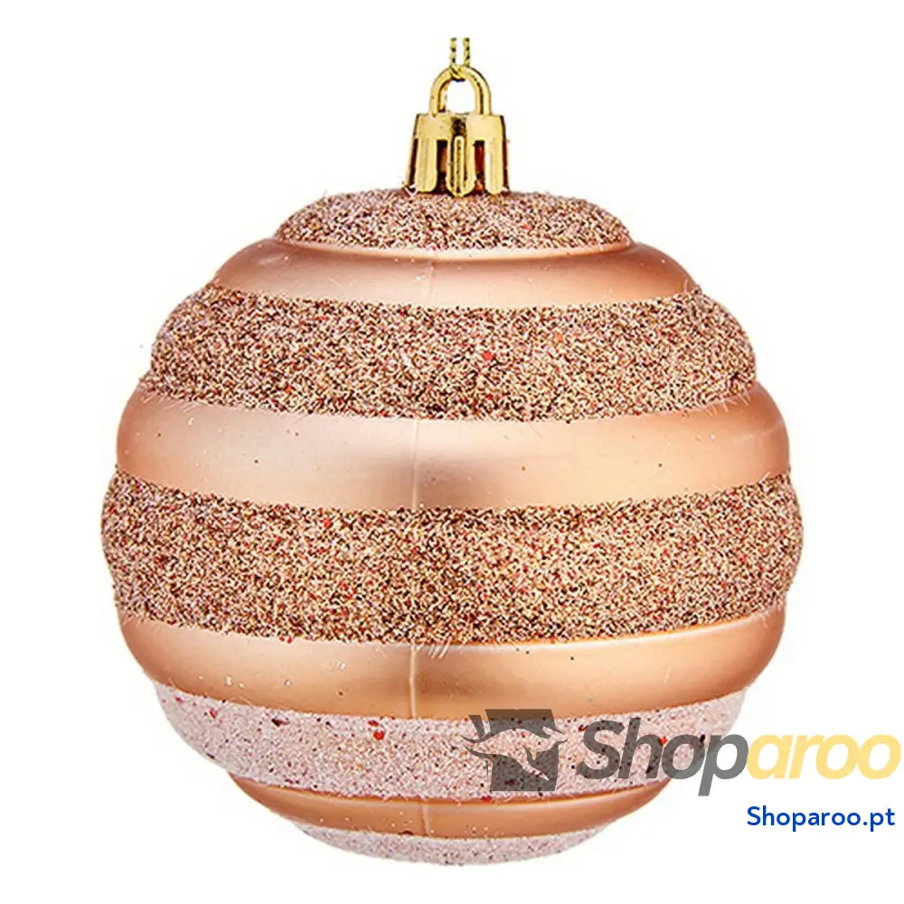 Bola de Natal Ø 8 cm 6 Unidades Cobre PVC