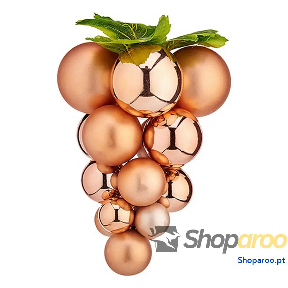 Bola de Natal Uvas Pequeno Castanho Plástico 18 x 12 20 cm