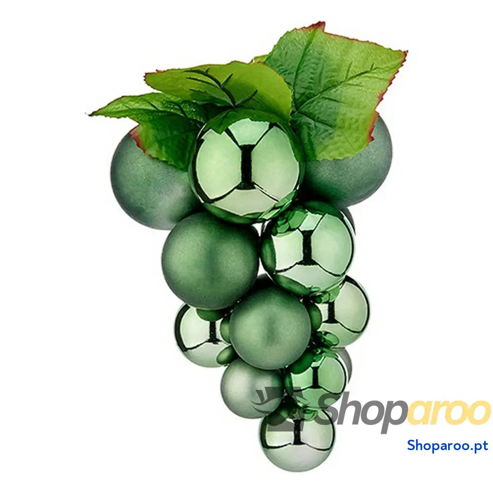 Bola de Natal Uvas Verde Plástico