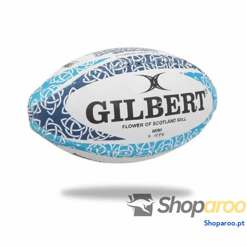 Bola de Rugby Gilbert Mini Scotland Flower Branco
