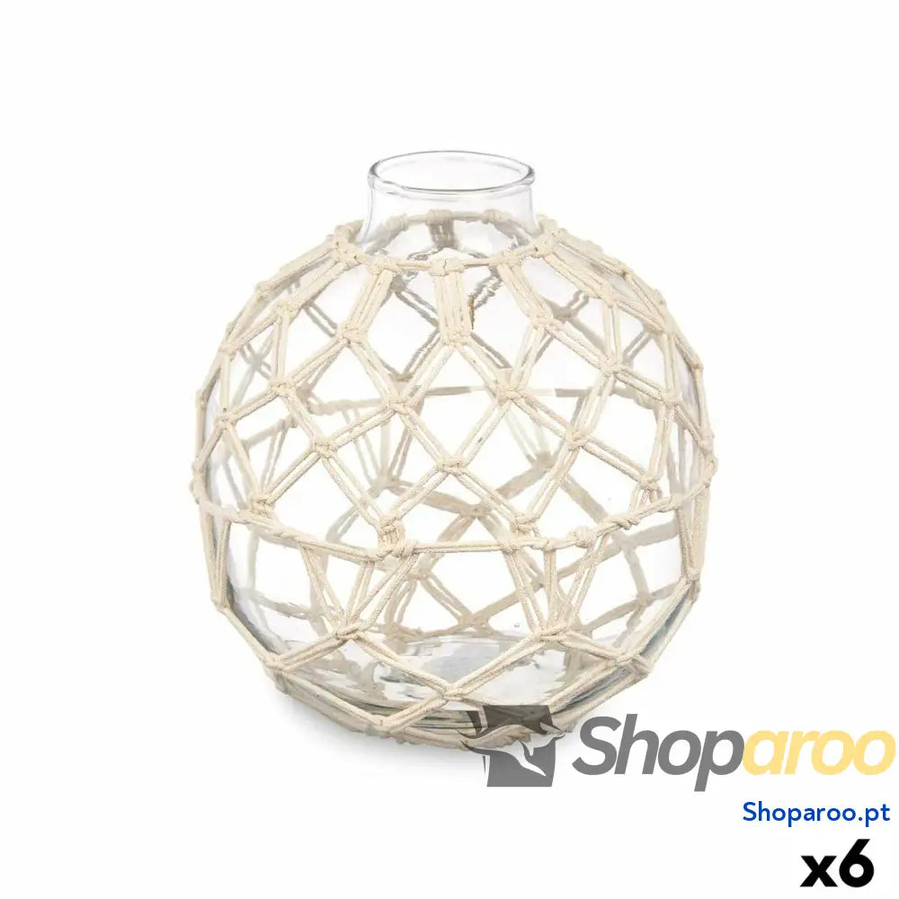 Bola decorativa Branco Transparente 18 x 20 cm (6 Unidades)