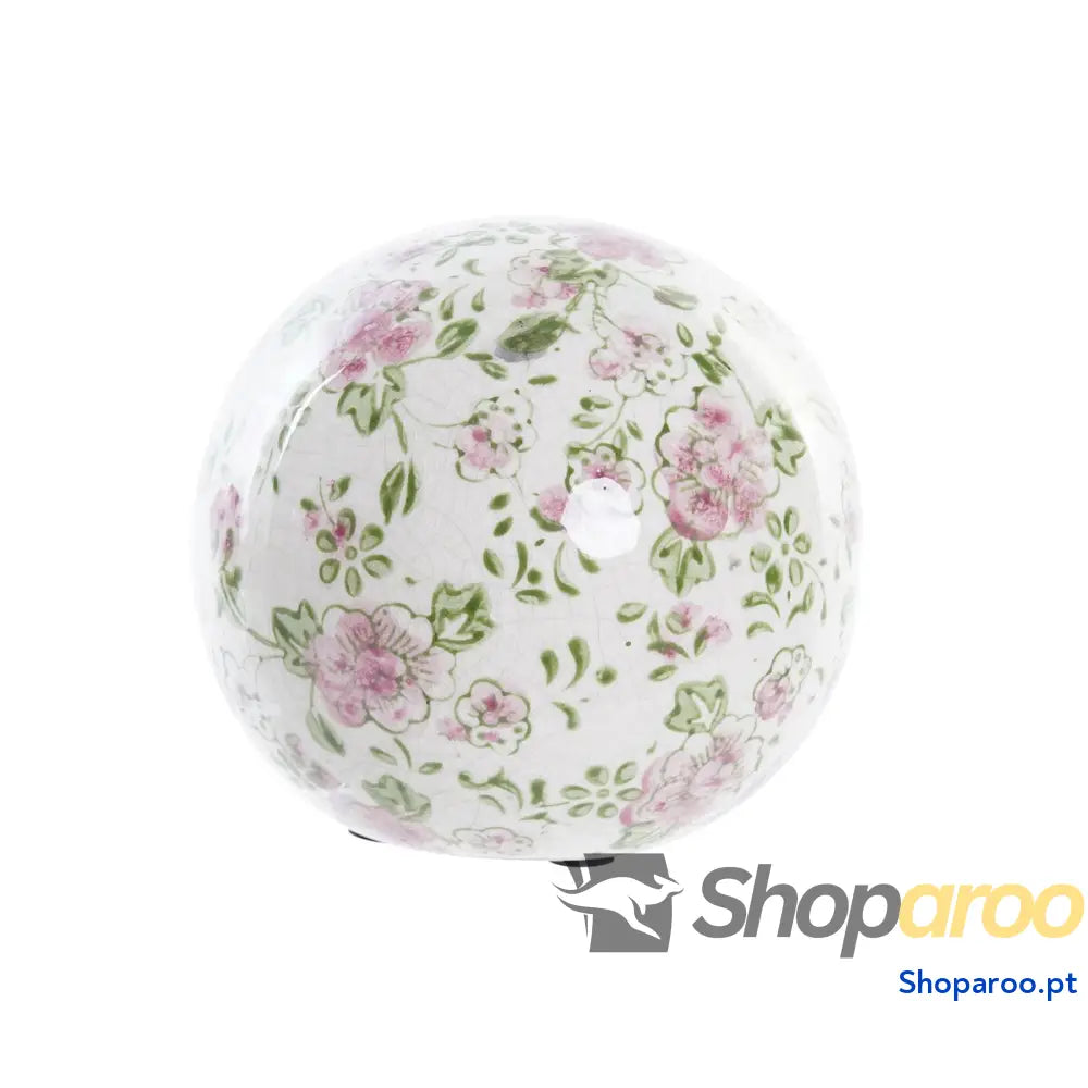 Bola decorativa DKD Home Decor Bloemen Grés (12 x 12 cm)