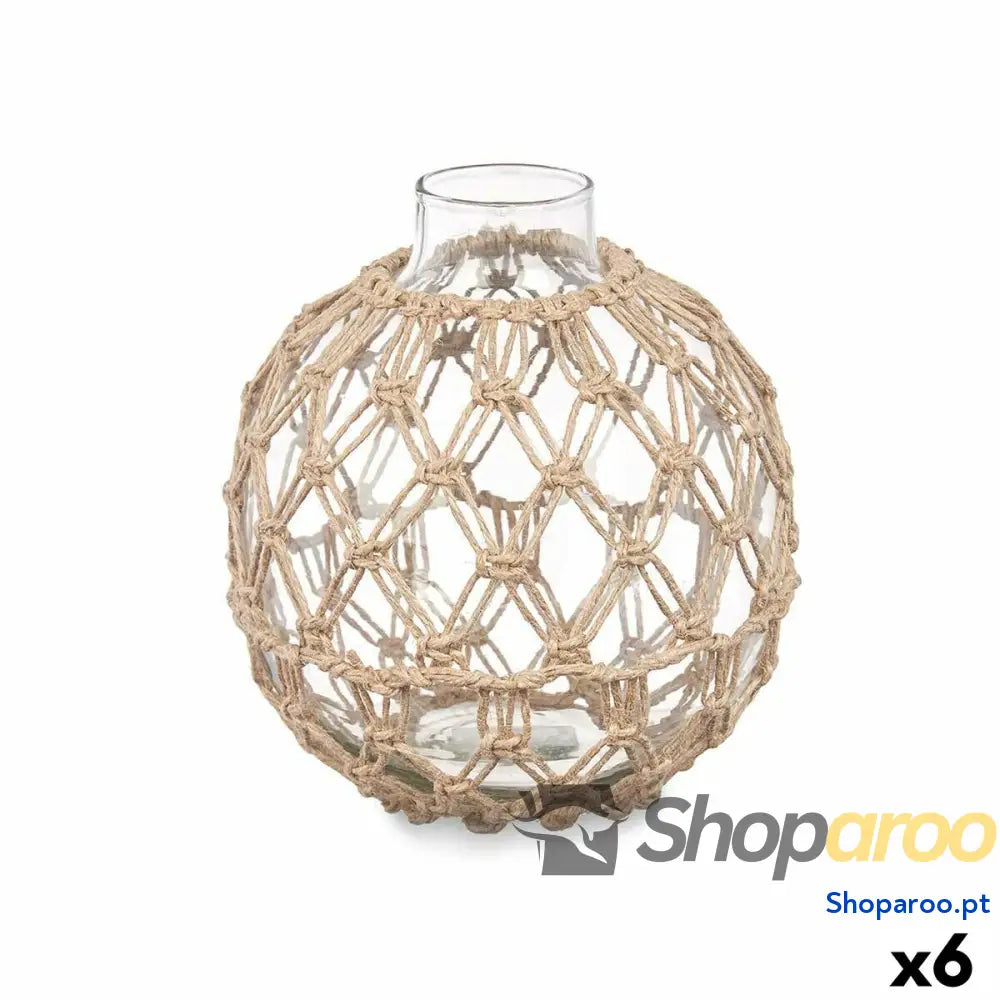 Bola decorativa Transparente Natural 18 x 20 cm (6 Unidades)
