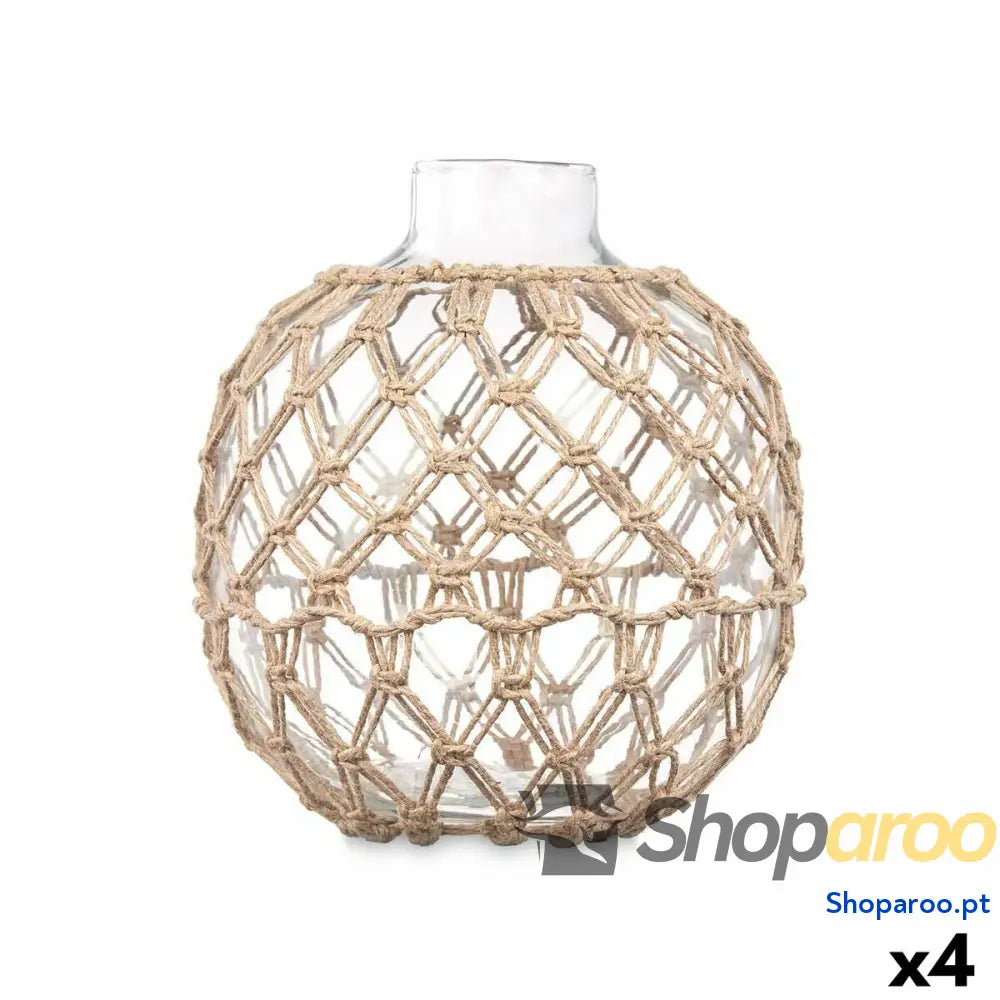 Bola decorativa Transparente Natural 21 x 23 cm (4 Unidades)