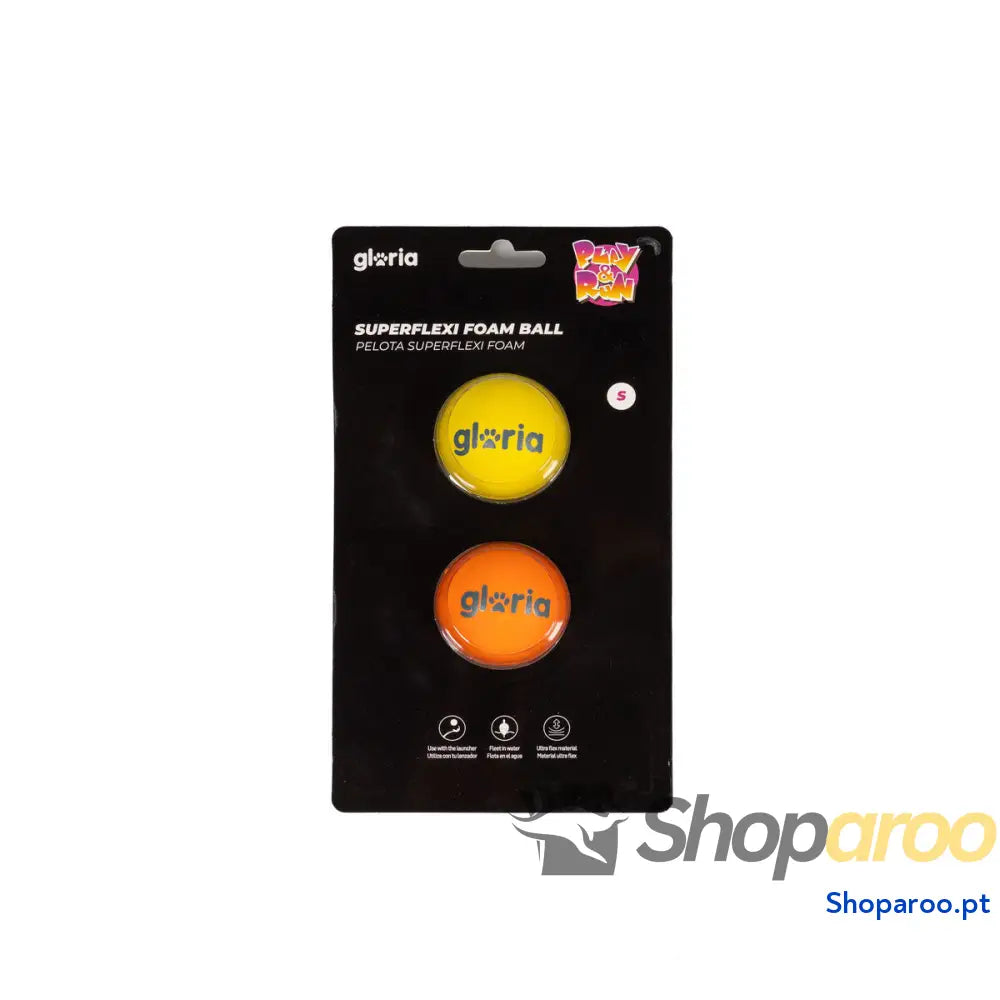Bola para Animais de Estimação Gloria PLAY AND RUN Amarelo Espuma TPR S 4,5 cm 2 Unidades