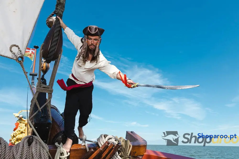Boland Brown Pirate Hat com Dreadlocks para Fantasia de Pirata Adulto