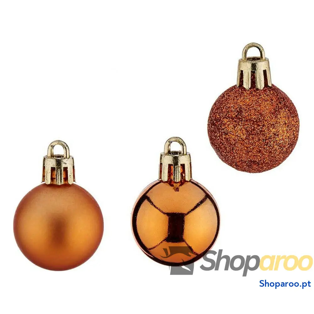 Bolas de Natal 12 Unidades Ø 3 cm Laranja Plástico