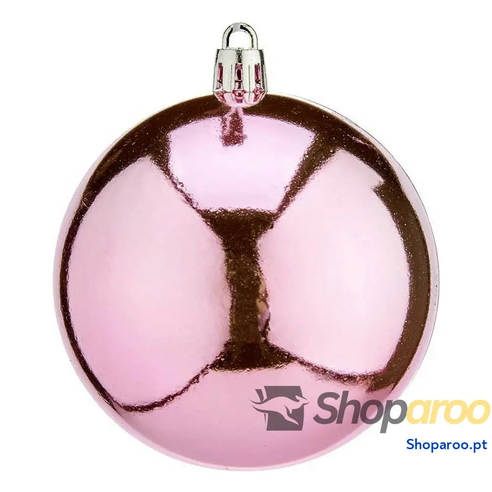 Bolas de Natal 16 Unidades Ø 8 cm Cor Rosa Plástico