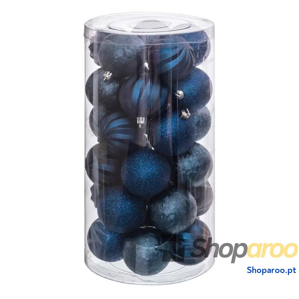 Bolas de Natal Azul Plástico 6 x cm (30 Unidades)