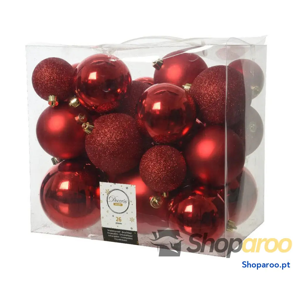 Bolas de Natal Decoris Vermelho