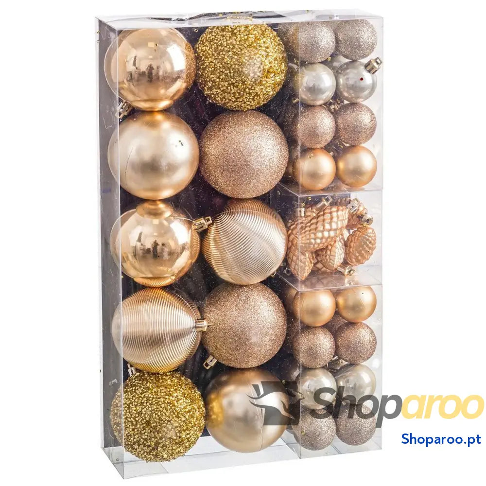 Bolas de Natal Dourado (50 Unidades)