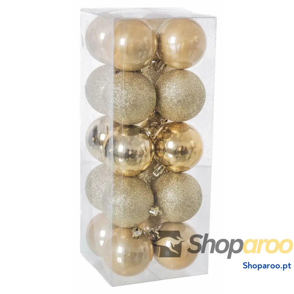 Bolas de Natal Dourado Plástico 6 x cm (20 Peças) Unidades)