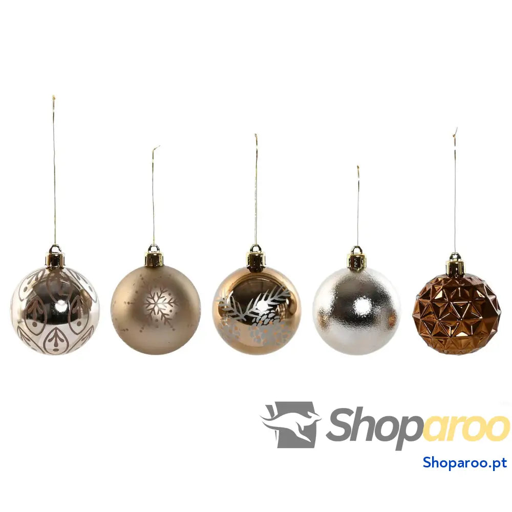 Bolas de Natal Home ESPRIT Bronze Polietileno 16 x 26 cm (25 Peças)