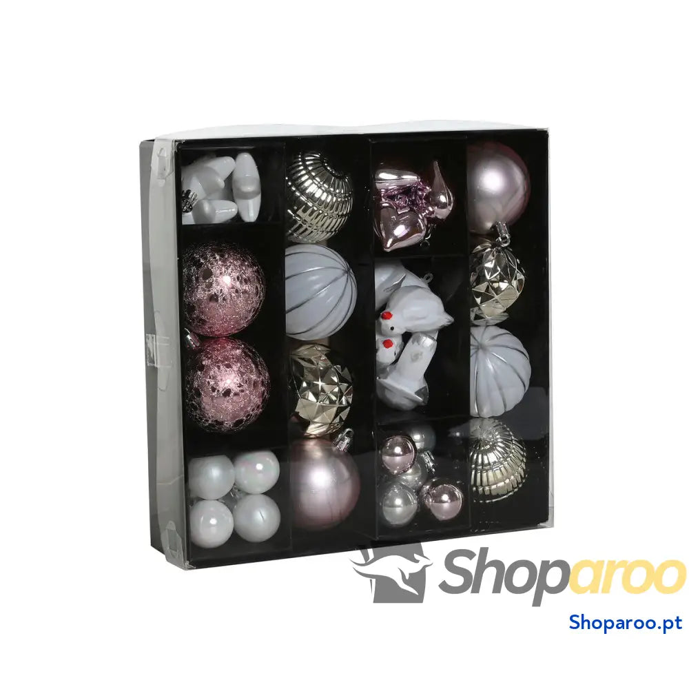 Bolas de Natal Home ESPRIT Cor Rosa PVC 25 x 6 cm