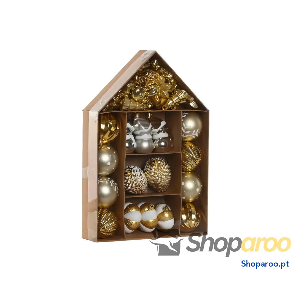 Bolas de Natal Home ESPRIT Dourado PVC 24 x 6 35 cm