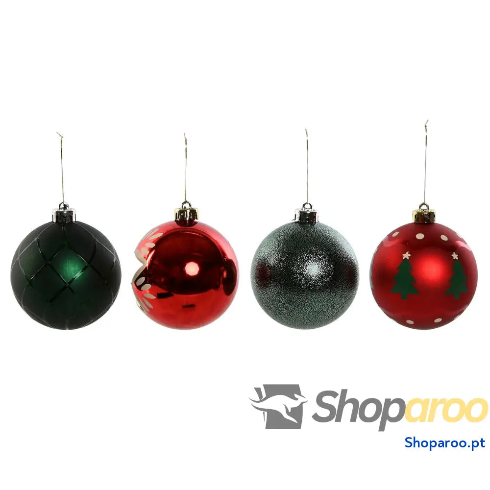 Bolas de Natal Home ESPRIT Vermelho Dourado Polietileno 32,5 x 8 cm (16 Peças)