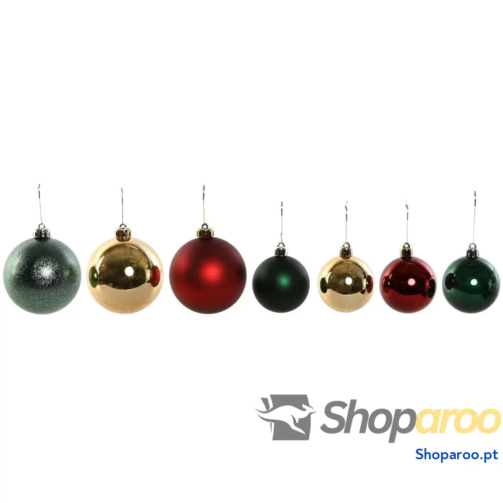 Bolas de Natal Home ESPRIT Vermelho Verde Polietileno 25 x cm (41 Peças)
