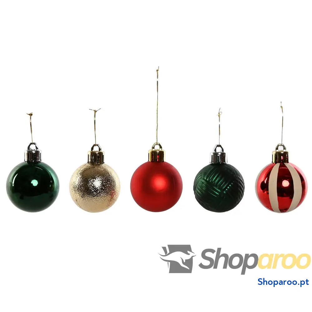 Bolas de Natal Home ESPRIT Vermelho Verde Polietileno 27 x 4 26 cm (20 Peças)