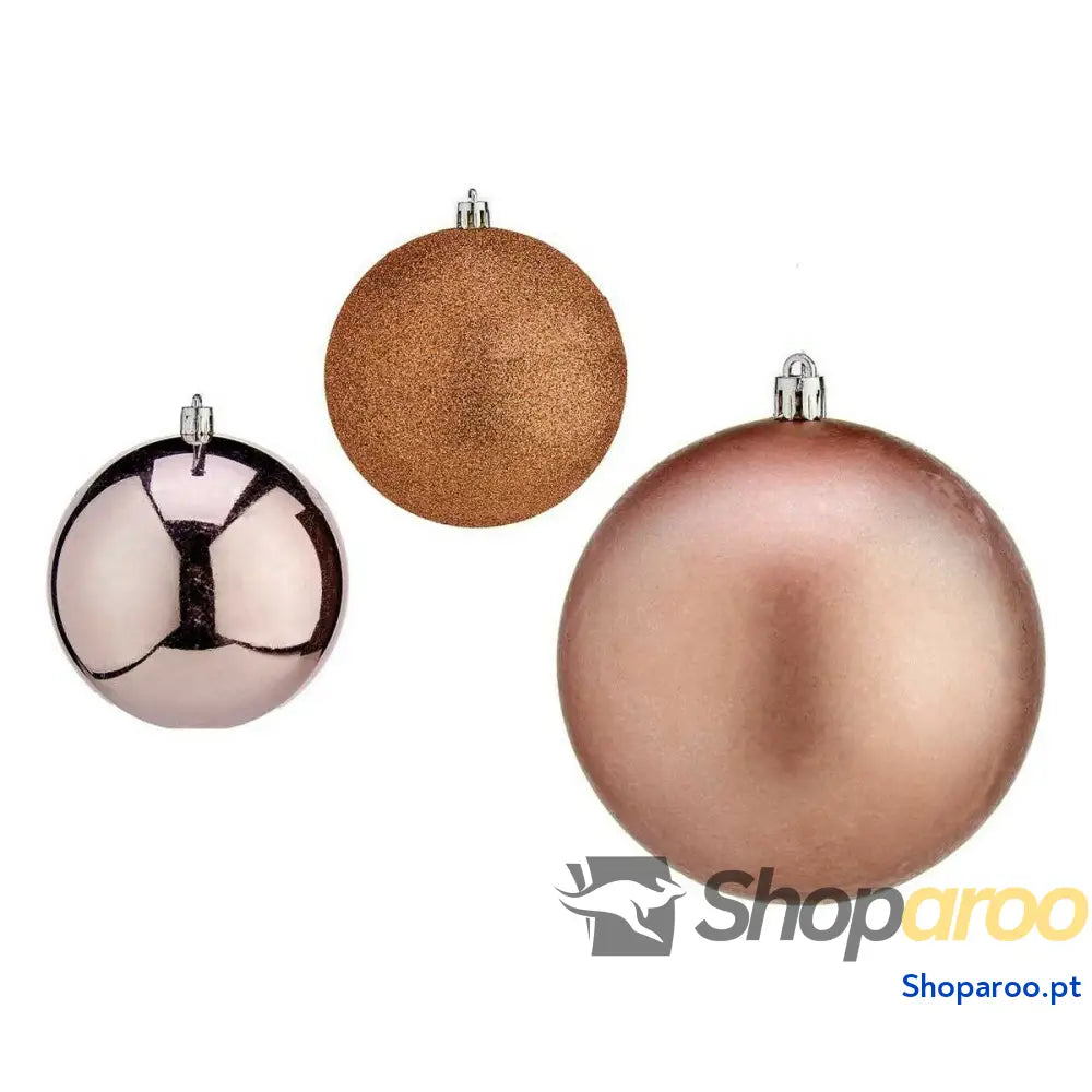 Bolas de Natal Krist + 00727 Cor Rosa Plástico Ø 10 cm 6 Unidades