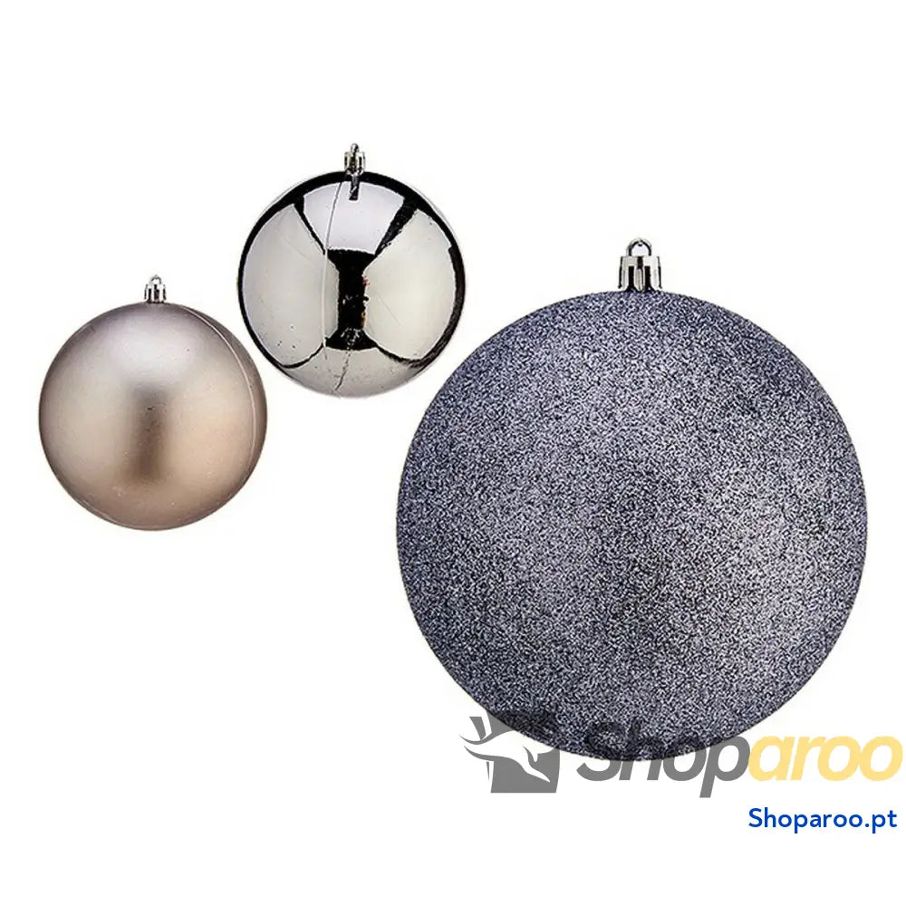 Bolas de Natal Krist + 00762 Prateado Plástico Ø 12 cm 6 Unidades