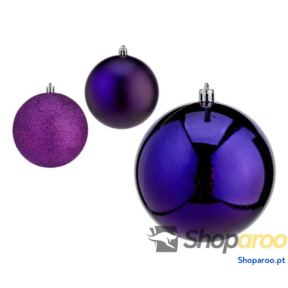 Bolas de Natal Krist + 00775 Roxo Plástico Ø 10 cm 6 Unidades