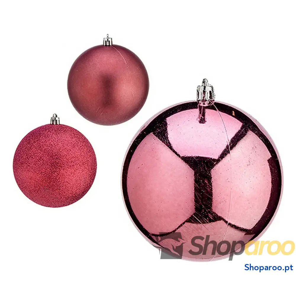 Bolas de Natal Krist + 00799 Cor Rosa Plástico Ø 10 cm 6 Unidades