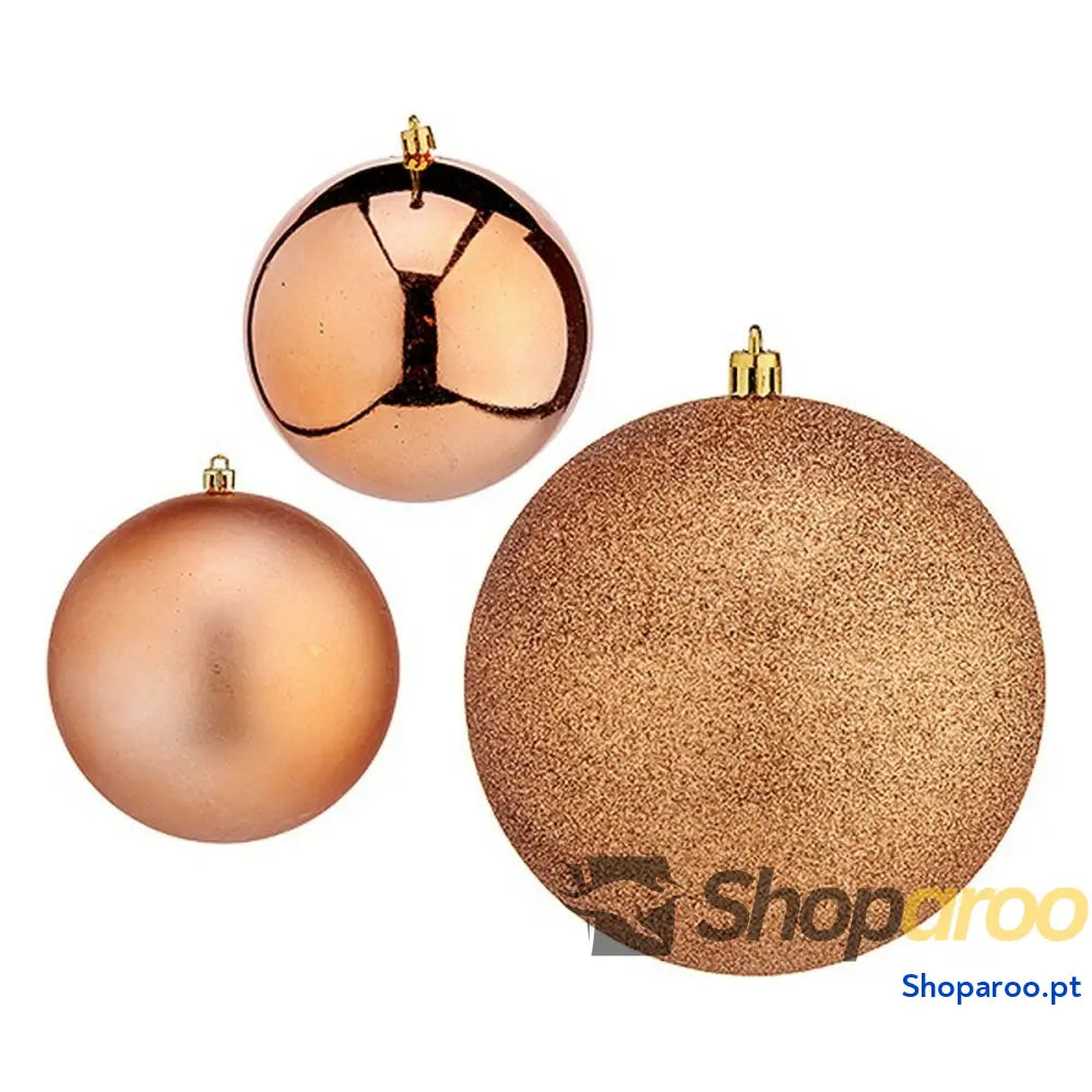 Bolas de Natal Krist + 00811 Cobre Plástico Ø 10 cm 6 Unidades