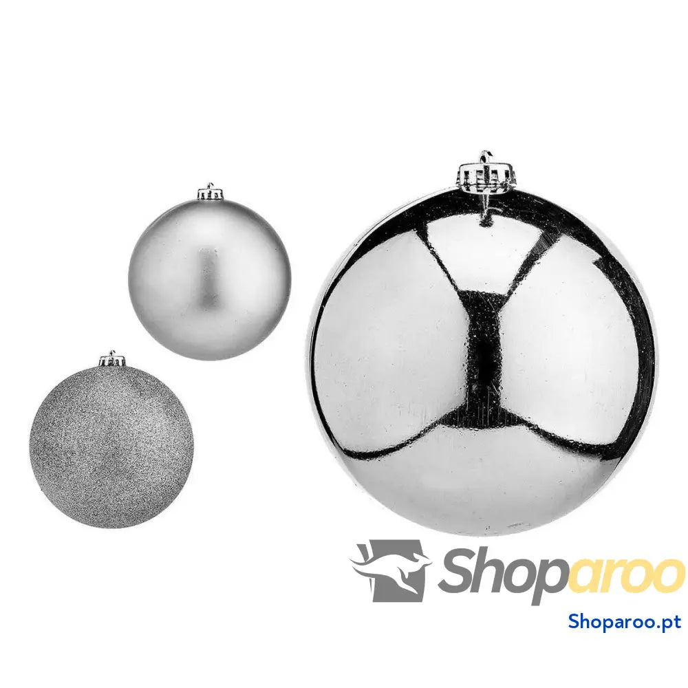 Bolas de Natal Krist + 00821 Prateado Plástico Ø 15 cm 6 Unidades