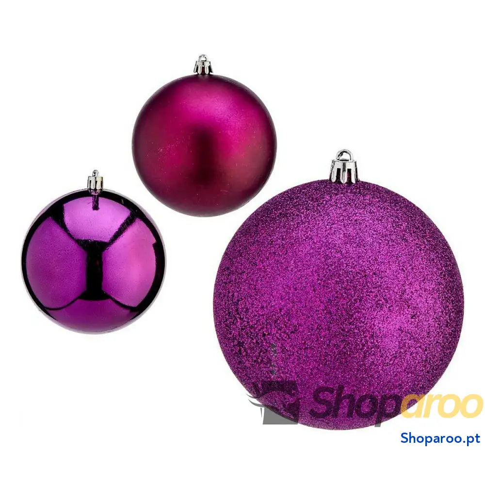 Bolas de Natal Krist + 00835 Roxo Plástico Ø 10 cm 6 Unidades