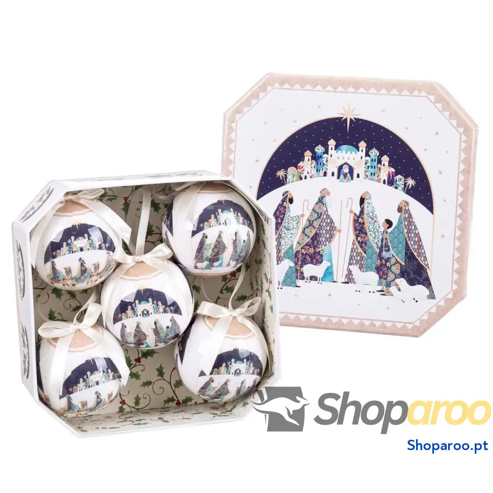 Bolas de Natal Multicolor Polyfoam Reis Magos 7,5 x cm (5 Unidades)