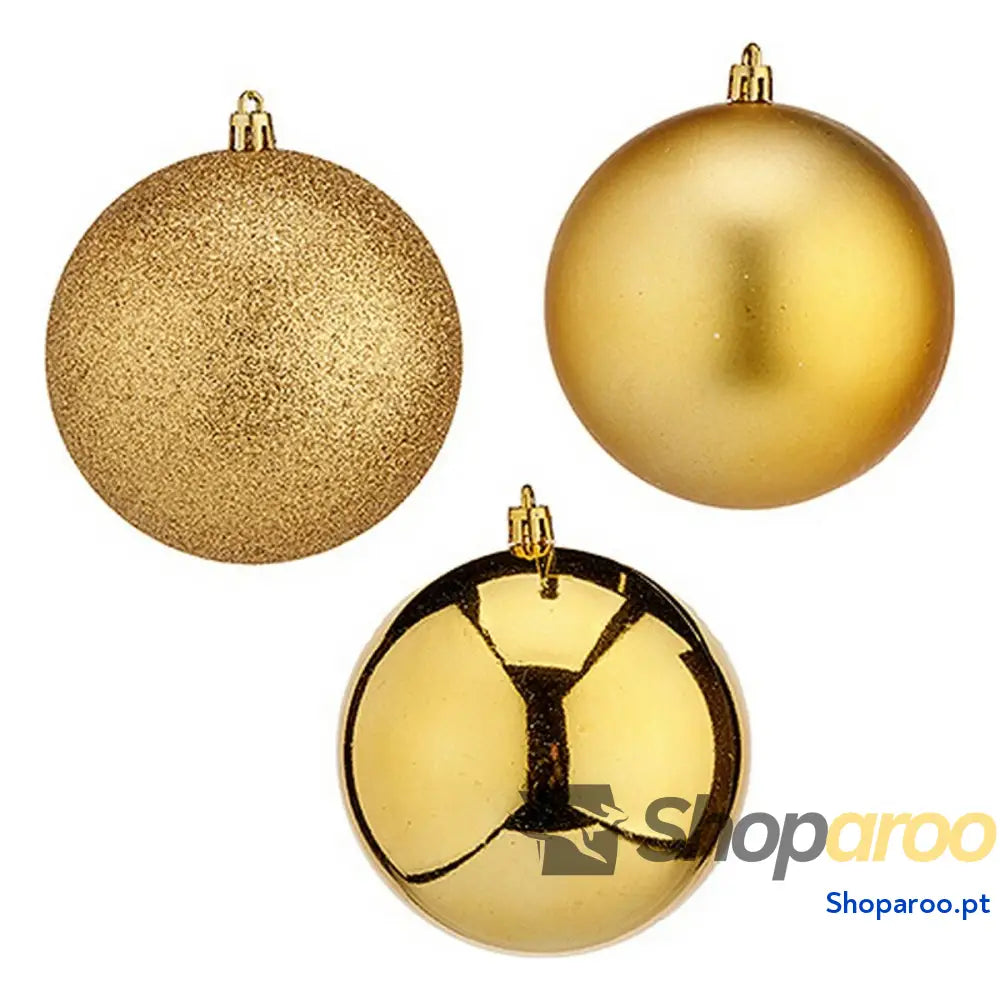 Bolas de Natal Ø 10 cm 6 Unidades Dourado PVC
