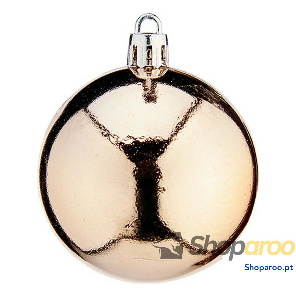 Bolas de Natal Ø 6 cm 24 Unidades Champagne PVC