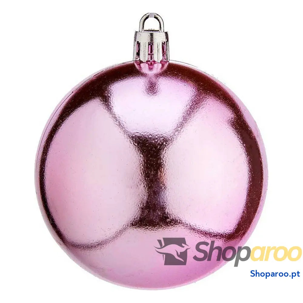 Bolas de Natal Ø 7 cm 12 Unidades Cor Rosa Plástico