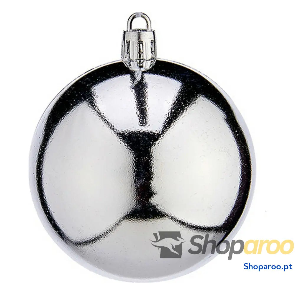 Bolas de Natal Ø 7 cm 12 Unidades Prateado Plástico