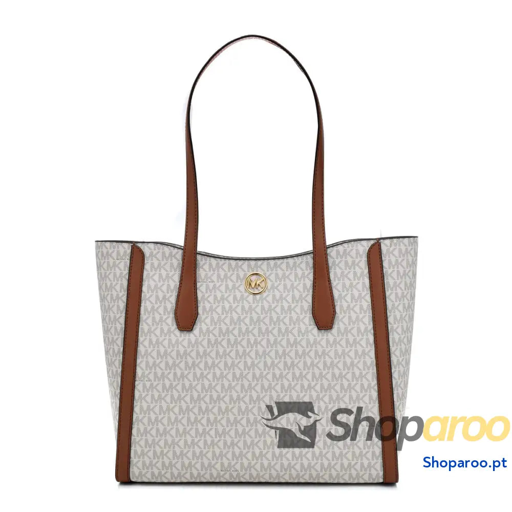 Bolsa a Tiracolo Michael Kors Leida Bege 34 x 29 12 cm