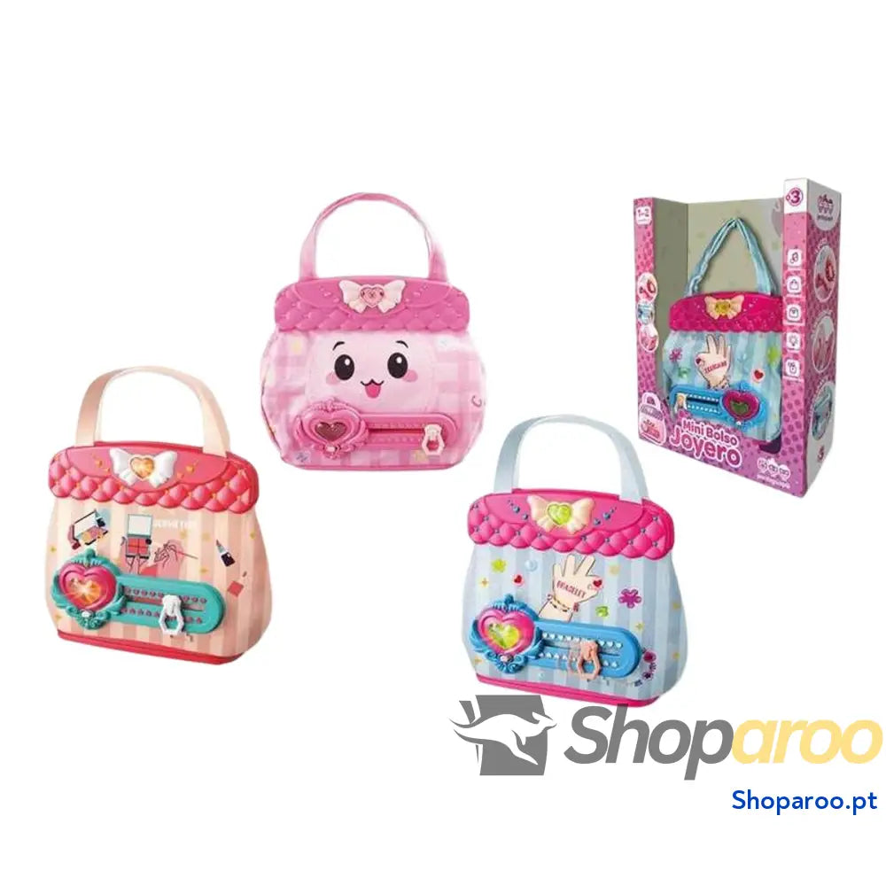 Bolsa Azul Cor de Rosa 19 x 26 24 cm