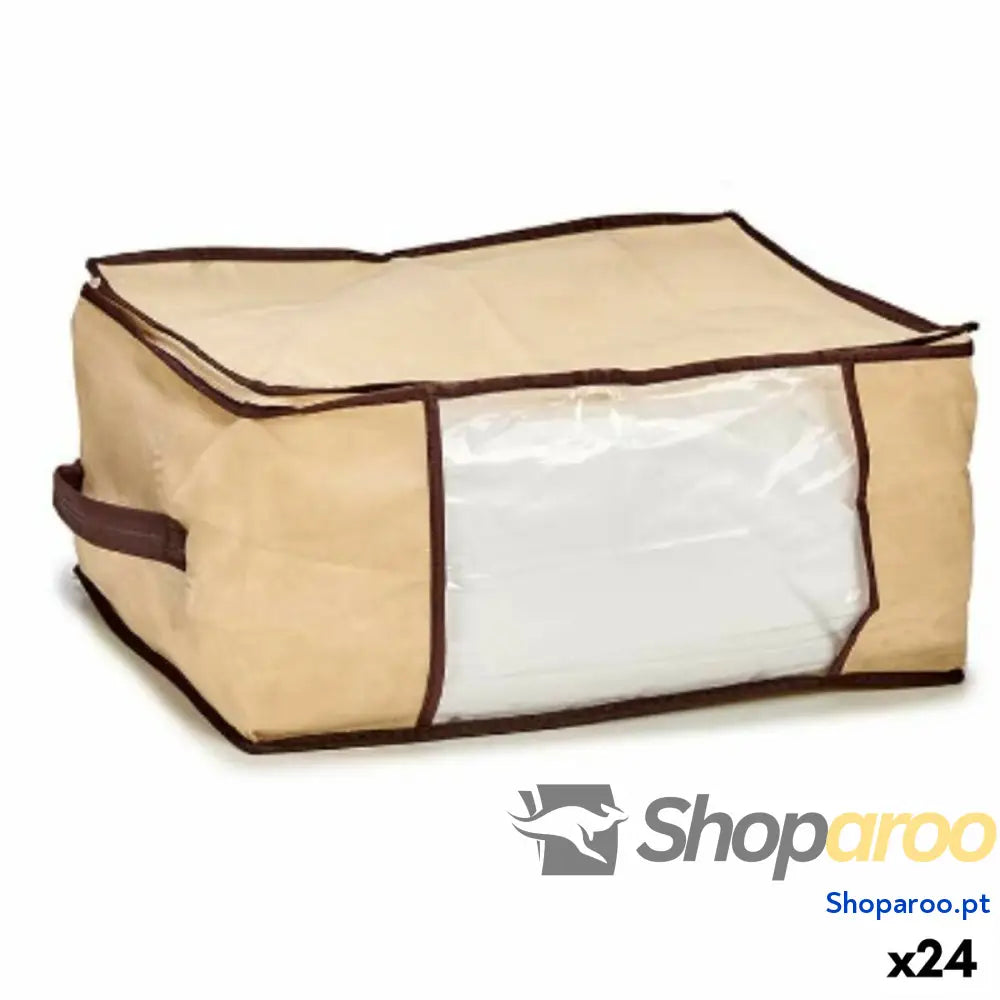 Bolsa de Armazenamento Kipit AR1903037 Creme Poliéster Polipropileno 27 L 45 x 30 x 20 cm (24 Unidades)