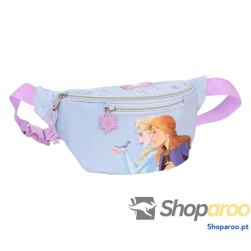Bolsa de Cintura Frozen Believe Lilás Infantil 23 x 12 x 9 cm
