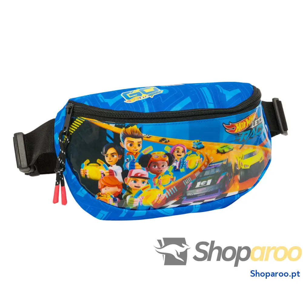 Bolsa de Cintura Hot Wheels Let's race Azul Preto 23 x 14 x 9 cm