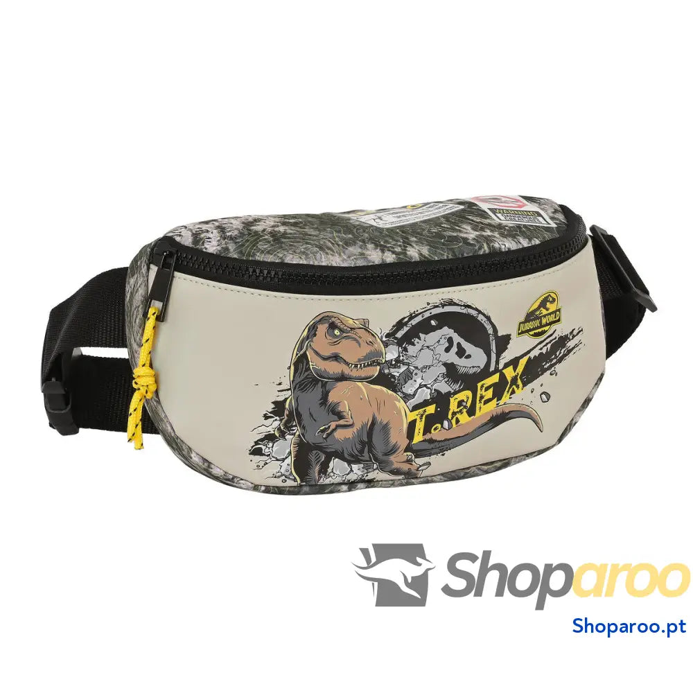 Bolsa de Cintura Jurassic World Warning Cinzento 23 x 14 x 9 cm